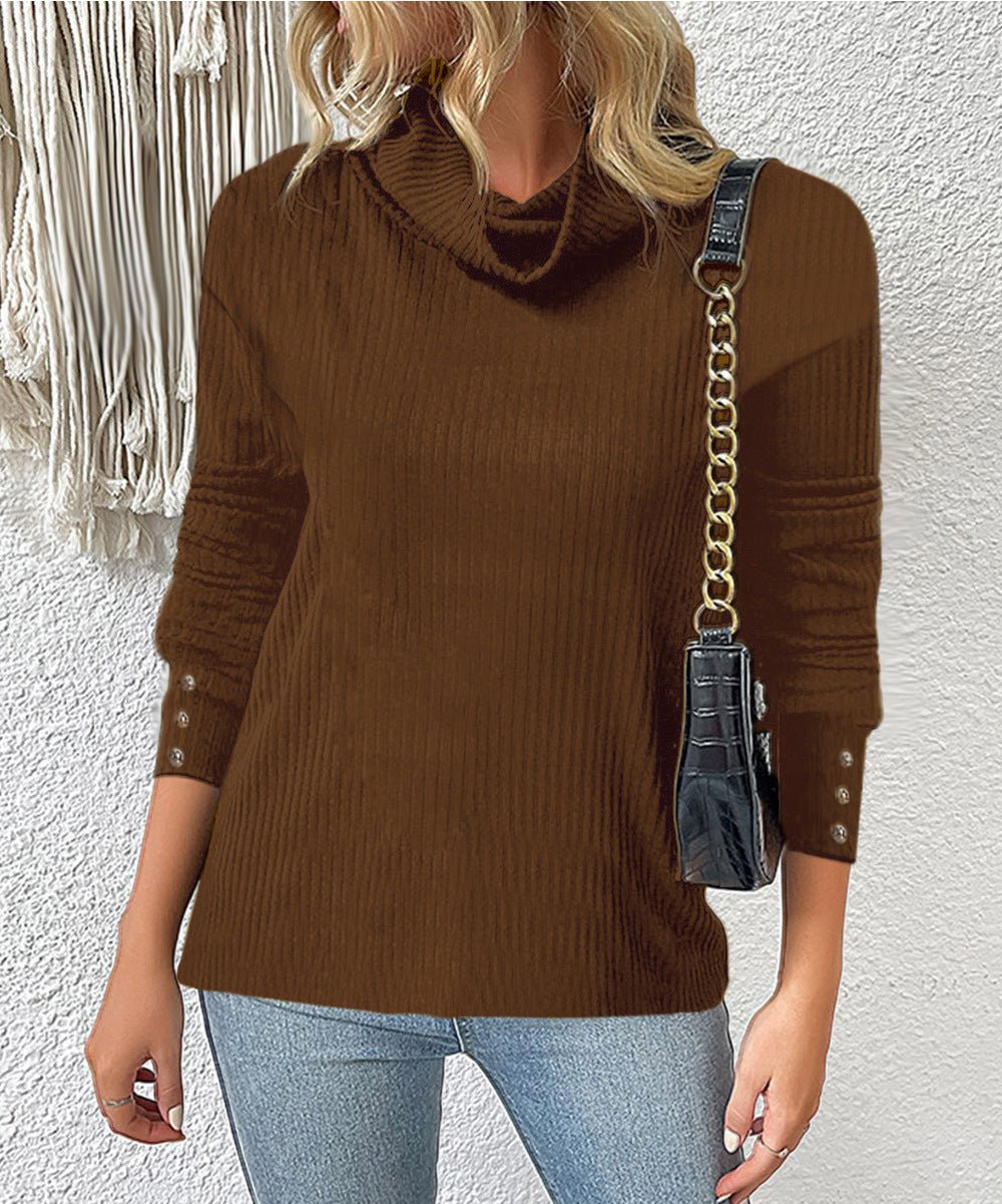 best Women's Sweater Style Turtleneck Knitted Sweater 0 shop online at M2K Trends for