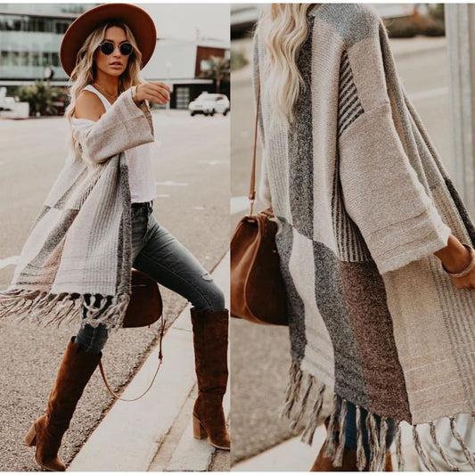 best Women's Tassel Sweater Sweater Shoulder Coat 0 shop online at M2K Trends for