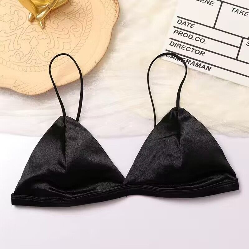 best Women's Tube Top Silk Comfortable Crop Top Sexy Camisole Wireless Summer V-Neck Sleeveless Underwear 0 shop online at M2K Trends for