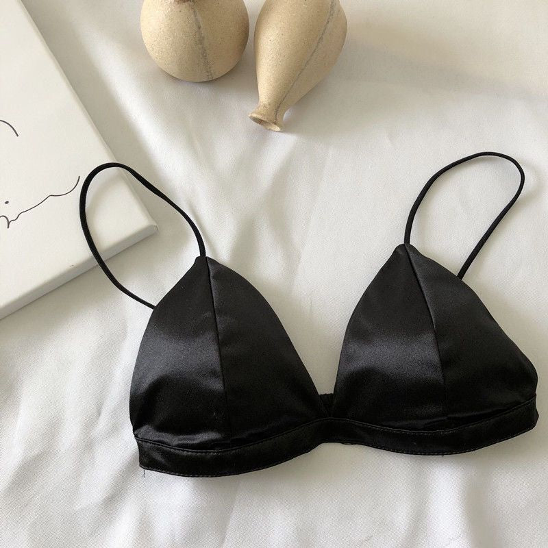 best Women's Tube Top Silk Comfortable Crop Top Sexy Camisole Wireless Summer V-Neck Sleeveless Underwear 0 shop online at M2K Trends for