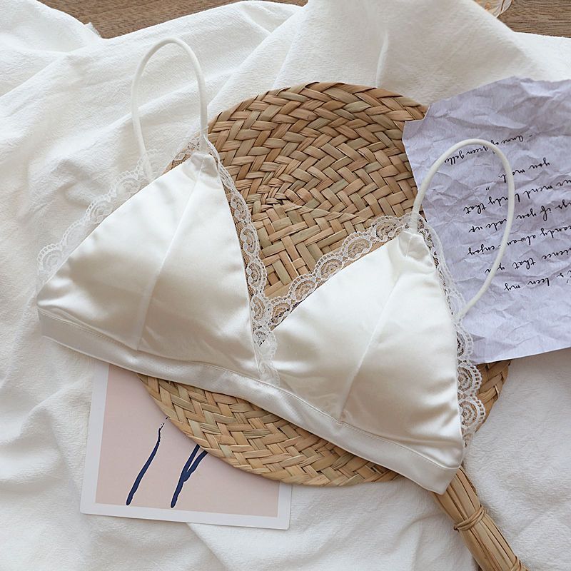 best Women's Tube Top Silk Comfortable Crop Top Sexy Camisole Wireless Summer V-Neck Sleeveless Underwear 0 shop online at M2K Trends for