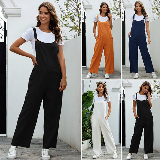 best Women's Vintage Loose Relaxed Long Strap Pants women`s pants shop online at M2K Trends for