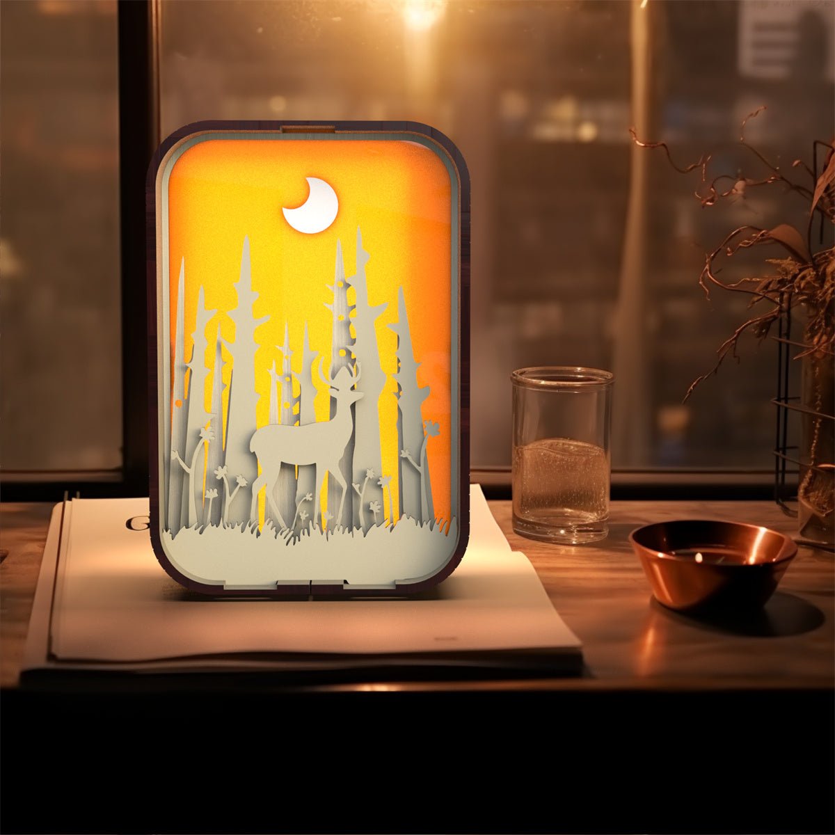 best Woodcarving Light Creative Gift Minimalist Bedside Night Light Decoration Desktop Decoration Birthday Gift 0 shop online at M2K Trends for
