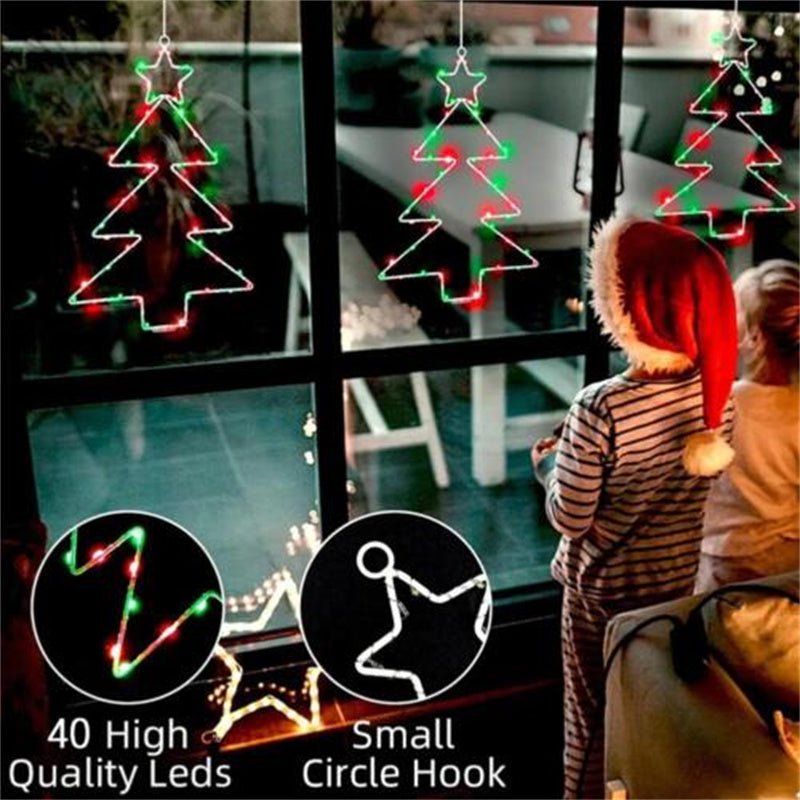 best Wrought Iron Christmas Tree Shaped Lantern Festival LED Christmas Garland String Lights Fairy Curtain Light For Home Party Decororatios 0 shop online at M2K Trends for