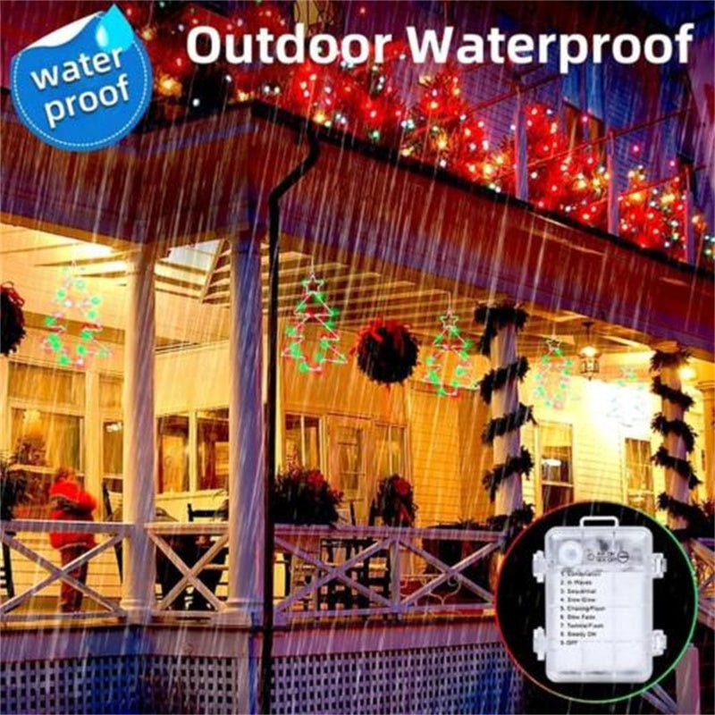 best Wrought Iron Christmas Tree Shaped Lantern Festival LED Christmas Garland String Lights Fairy Curtain Light For Home Party Decororatios 0 shop online at M2K Trends for