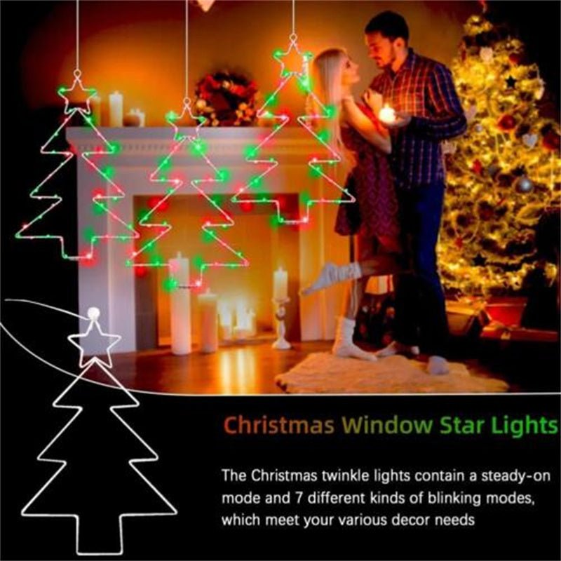 best Wrought Iron Christmas Tree Shaped Lantern Festival LED Christmas Garland String Lights Fairy Curtain Light For Home Party Decororatios 0 shop online at M2K Trends for