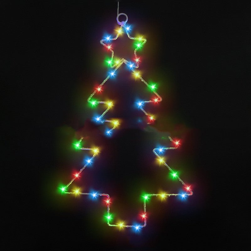 best Wrought Iron Christmas Tree Shaped Lantern Festival LED Christmas Garland String Lights Fairy Curtain Light For Home Party Decororatios 0 shop online at M2K Trends for