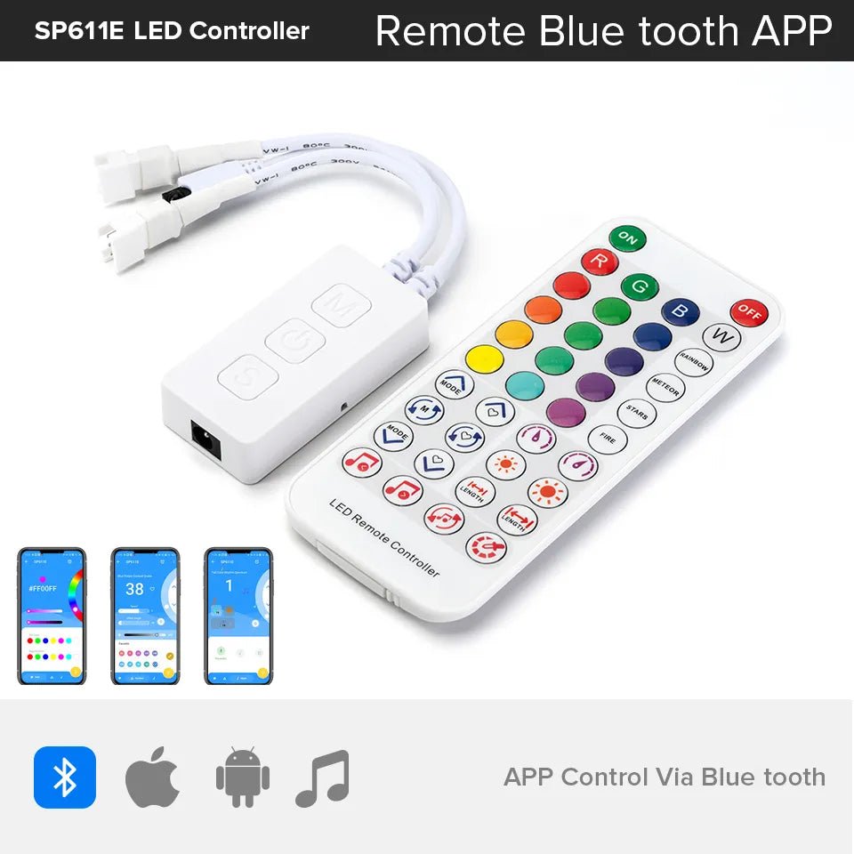 best WS2812B Led Strip Light Controller Blue tooth SP105E SP110E Wifi SP108E SP511E Music SP107E SP601E WS2811 SK6812 Lights DC5V-24V shop online at M2K Trends for