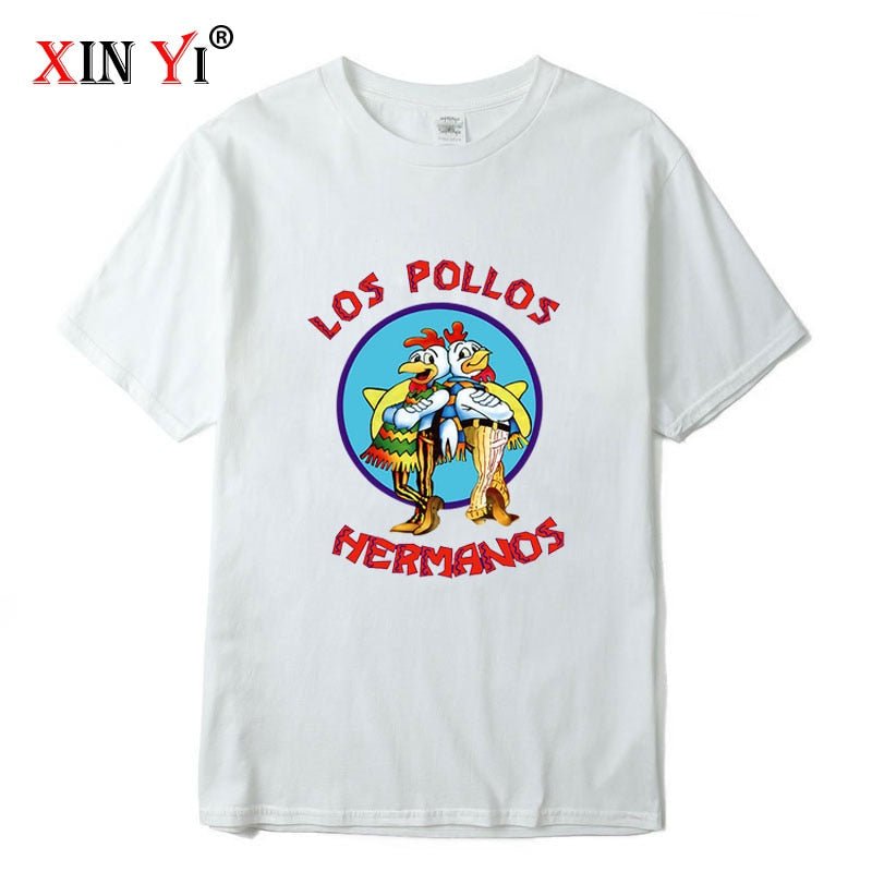 best XIN YI Men's high quality t-shirt100%cotton Breaking Bad LOS POLLOS Chicken Brothers printed casual funny tshirt male tee shirts 0 shop online at M2K Trends for