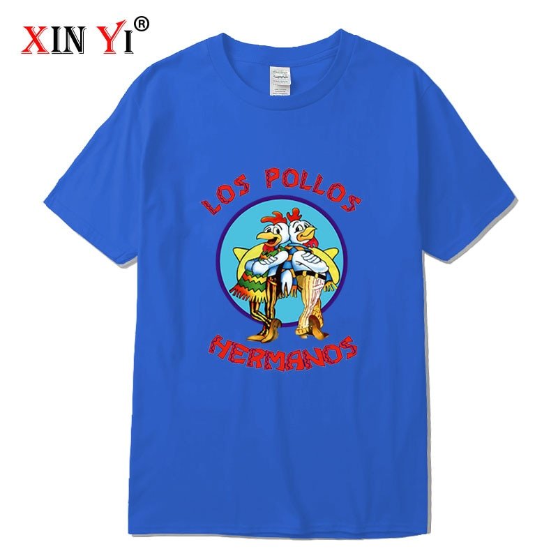 best XIN YI Men's high quality t-shirt100%cotton Breaking Bad LOS POLLOS Chicken Brothers printed casual funny tshirt male tee shirts 0 shop online at M2K Trends for