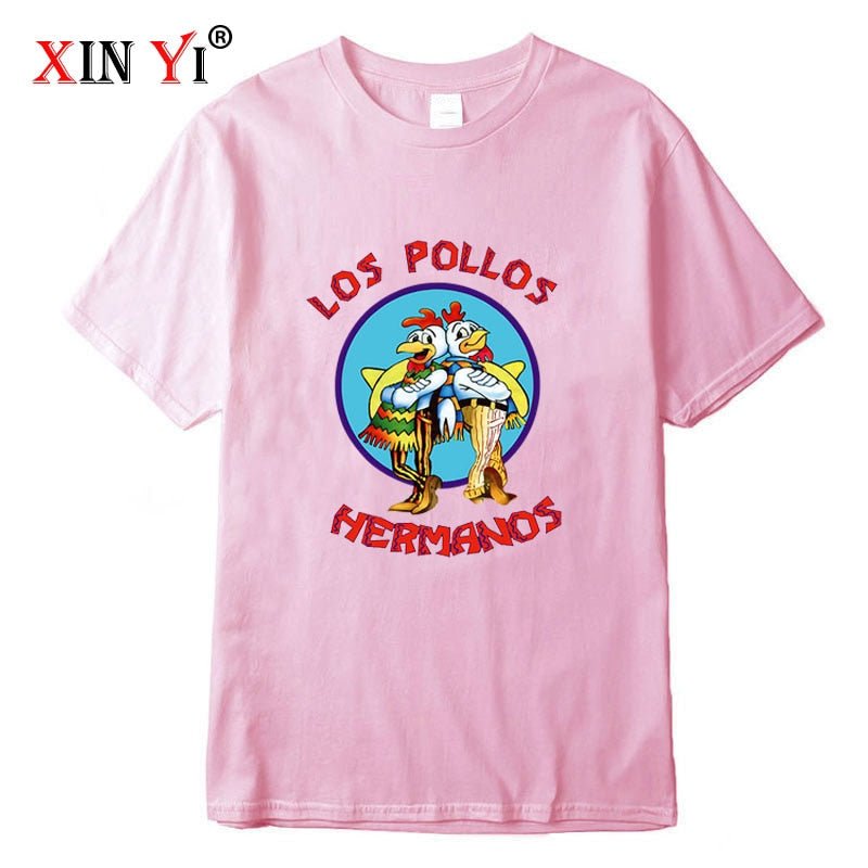 best XIN YI Men's high quality t-shirt100%cotton Breaking Bad LOS POLLOS Chicken Brothers printed casual funny tshirt male tee shirts 0 shop online at M2K Trends for