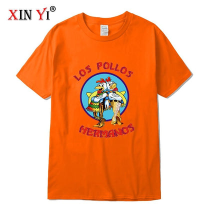 best XIN YI Men's high quality t-shirt100%cotton Breaking Bad LOS POLLOS Chicken Brothers printed casual funny tshirt male tee shirts 0 shop online at M2K Trends for