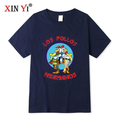 best XIN YI Men's high quality t-shirt100%cotton Breaking Bad LOS POLLOS Chicken Brothers printed casual funny tshirt male tee shirts 0 shop online at M2K Trends for