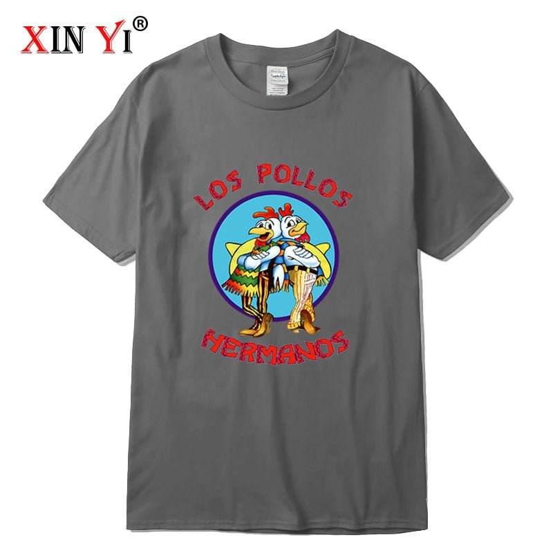 best XIN YI Men's high quality t-shirt100%cotton Breaking Bad LOS POLLOS Chicken Brothers printed casual funny tshirt male tee shirts 0 shop online at M2K Trends for