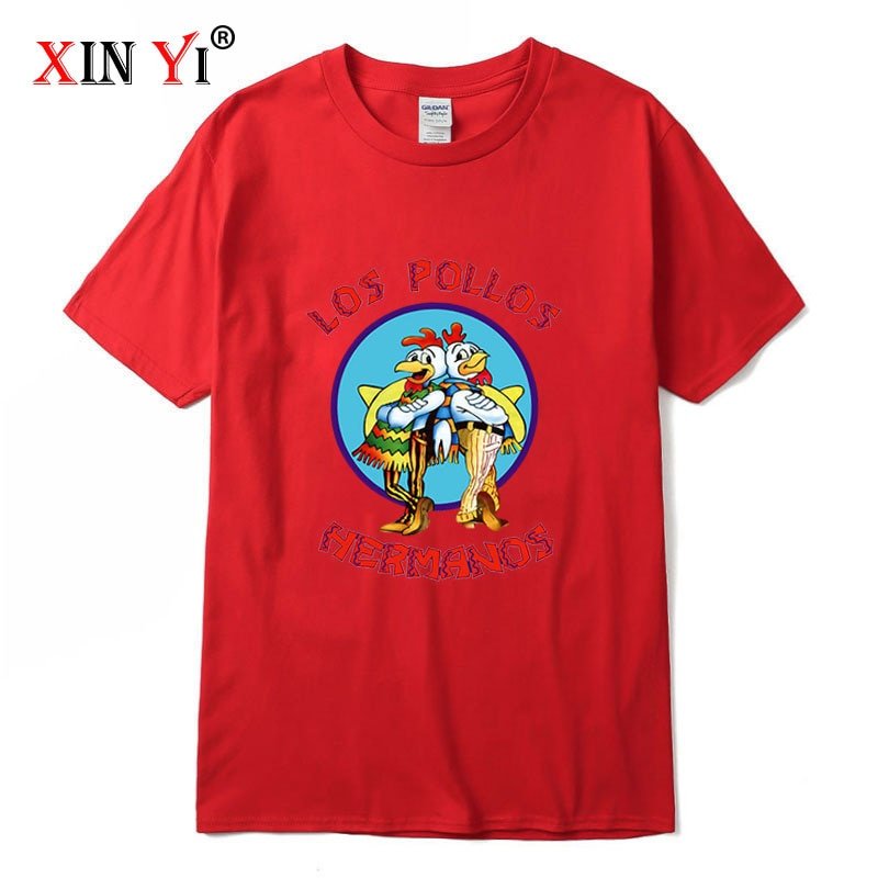 best XIN YI Men's high quality t-shirt100%cotton Breaking Bad LOS POLLOS Chicken Brothers printed casual funny tshirt male tee shirts 0 shop online at M2K Trends for