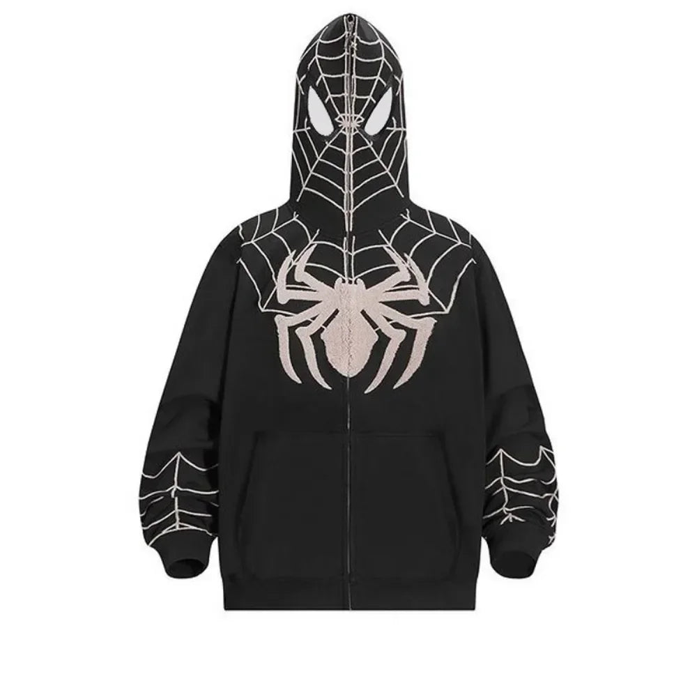 best Y2K Harajuku zip up hoodie kawaii clothes Spider Anime Pattern streetwear Gothic oversized hoodie Hip Hop Fashion casual jacket shop online at M2K Trends for