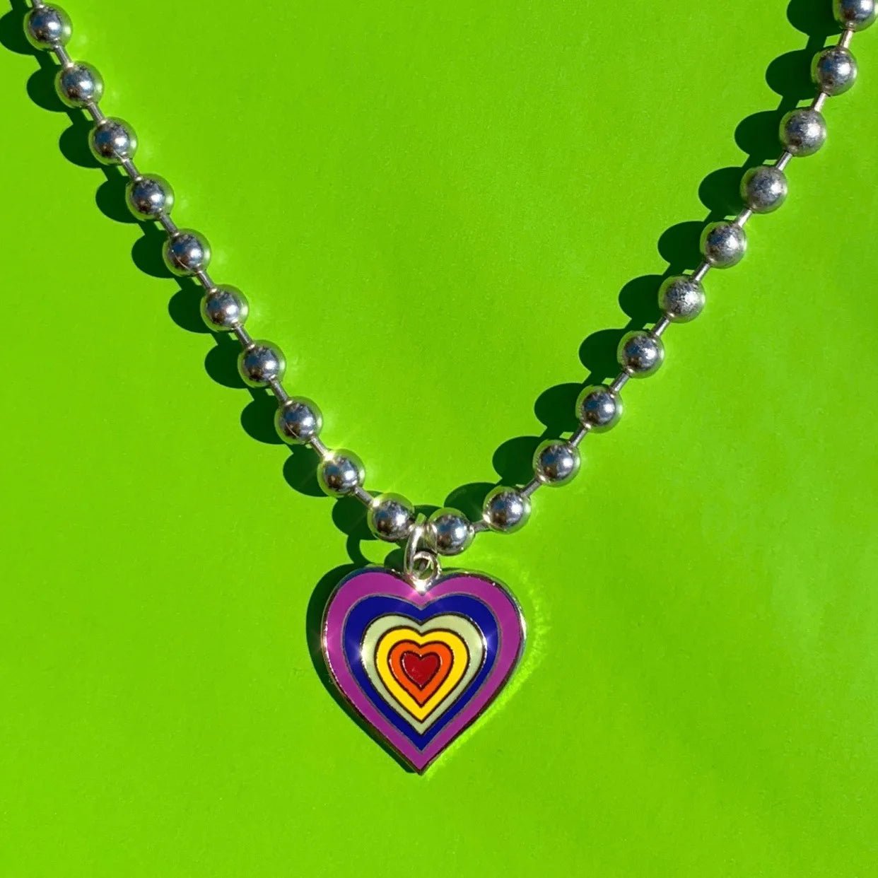 best Y2K Rainbow Heart Mushroom Necklace For Women Metal Goth Butterfly Charms Vintage 90s Style Choker Necklace Jewelry Aesthetics shop online at M2K Trends for