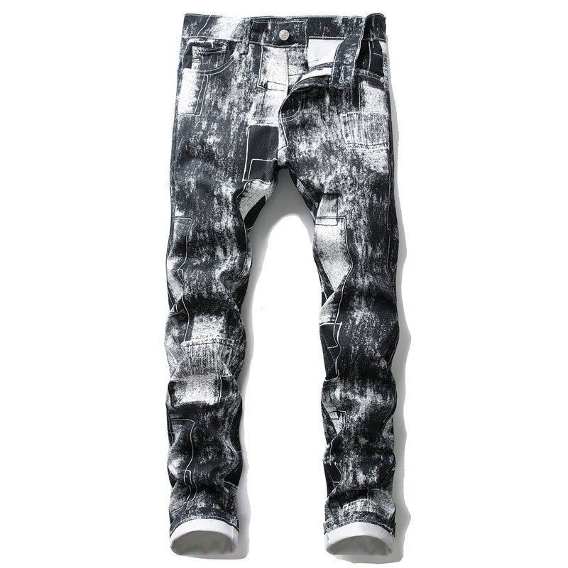 best Youth Printed Straight Black Zipper Front Casual Pants 0 shop online at M2K Trends for