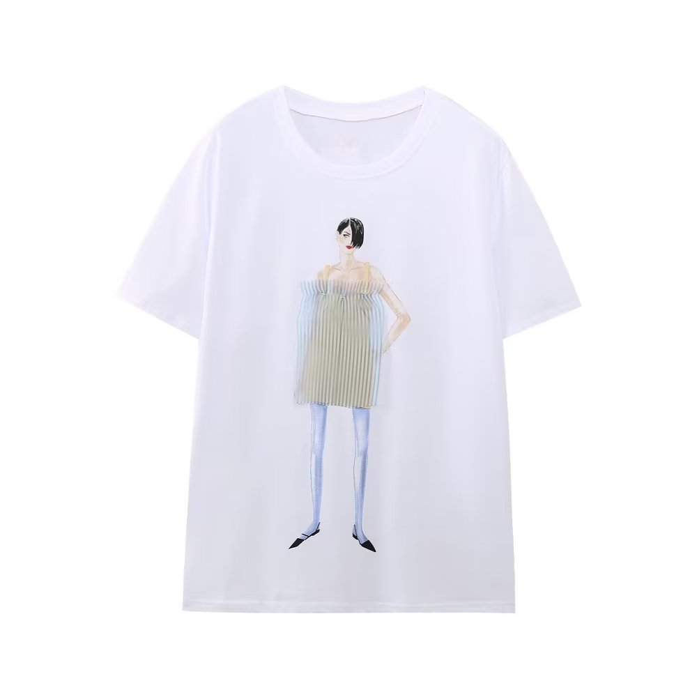 best Zevity New Women Fashion Contrast Color Girls Print Casual T Shirt Female Basic O Neck Short Sleeve Chic Leisure Tops T3069 0 shop online at M2K Trends for