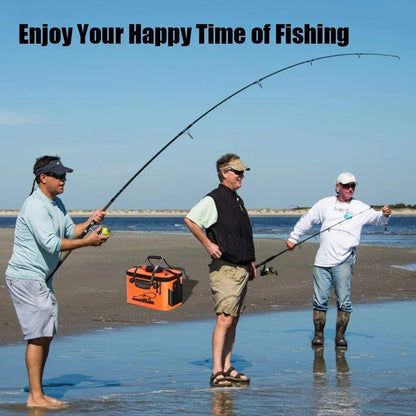 best Zipper Fishing Bucket Live Fish Container Multi-Functional Fish Live Lures Bucket Outdoor EVA Fishing Bag Foldable Fishing Bag shop online at M2K Trends for